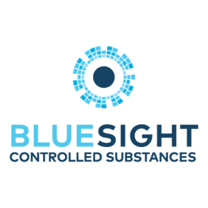 Blue sight controlled substances logo.